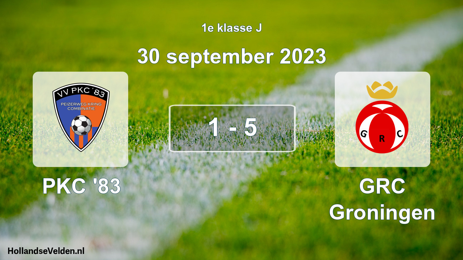 Total number of matches played: PKC '83 - GRC Groningen 1 - 5 (30 September 2023)