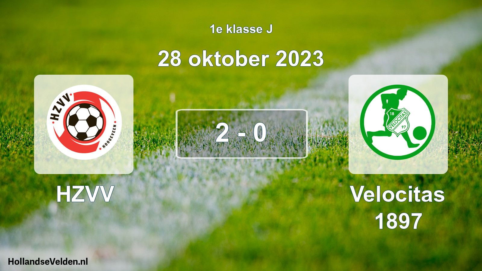 Total number of matches played: HZVV - Velocitas 1897 2 - 0 (28 October 2023)