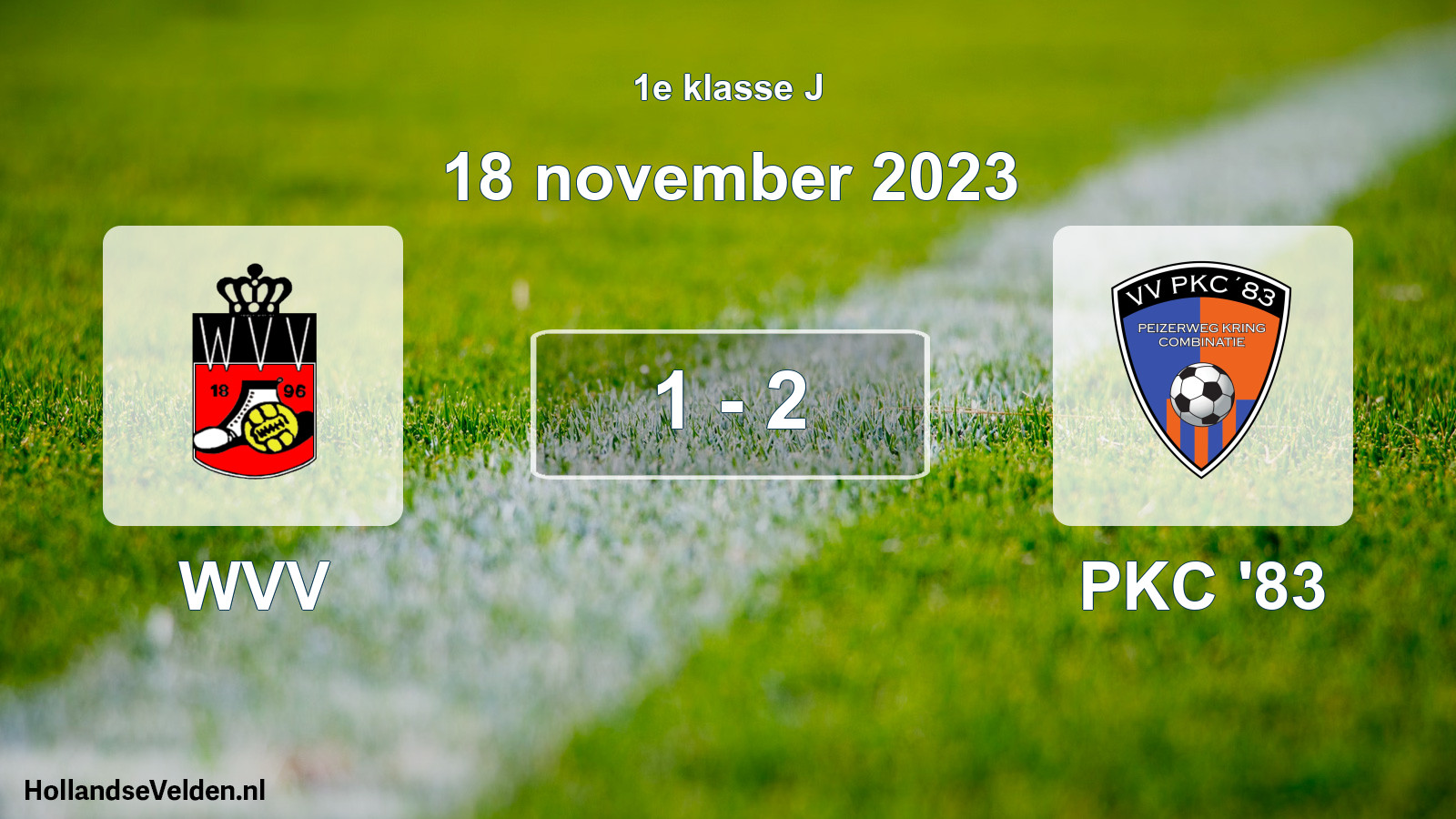 Total number of matches played: WVV - PKC '83 1 - 2 (18 November 2023)