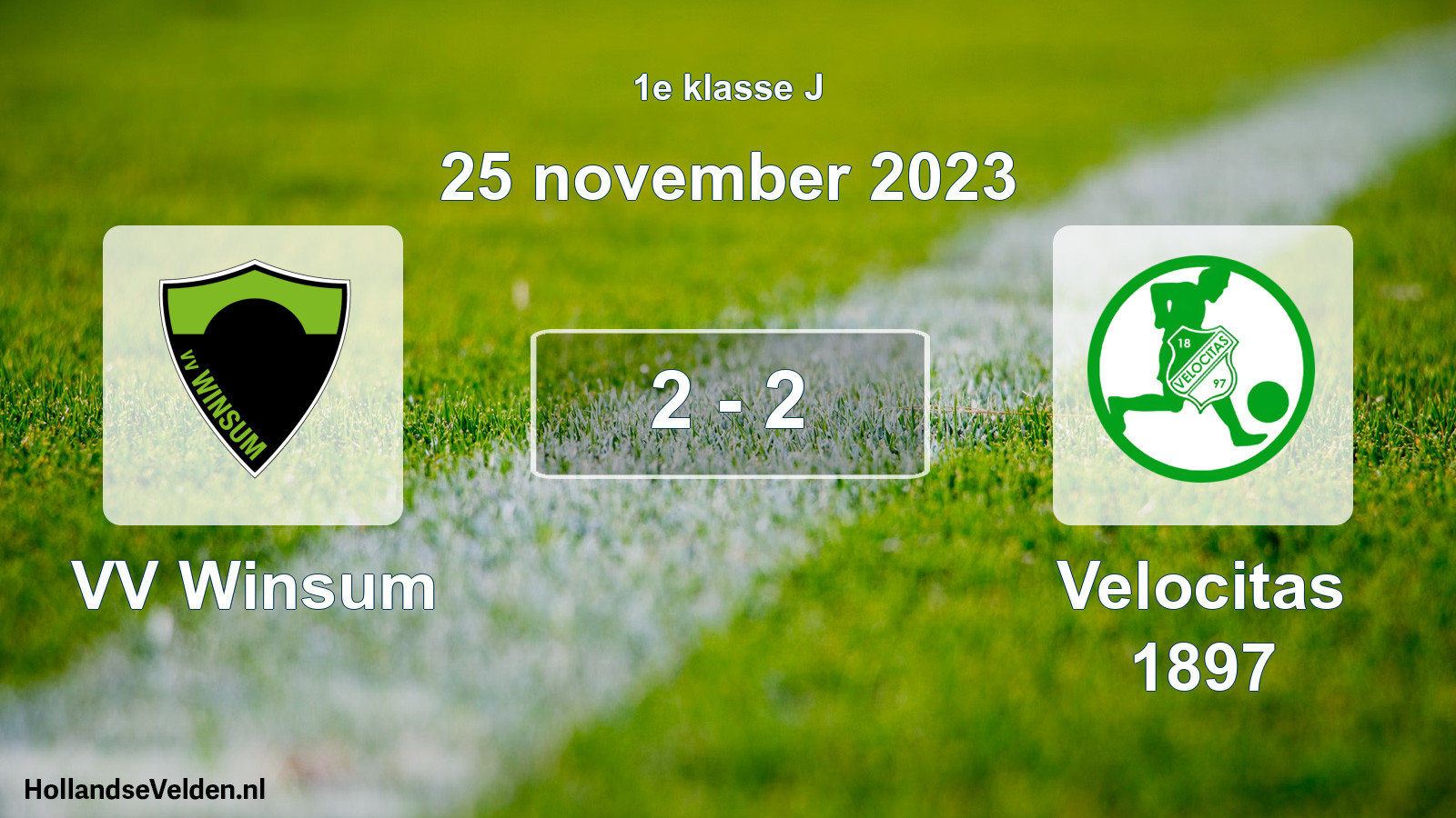Total number of matches played: VV Winsum - Velocitas 1897 2 - 2 (25 November 2023)