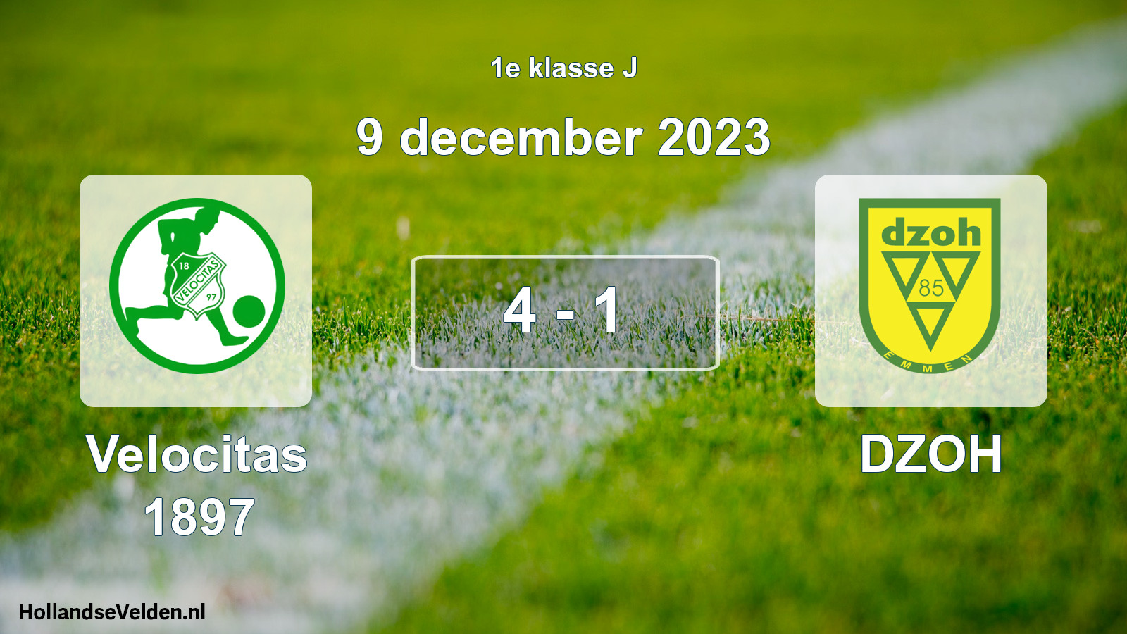 Total number of matches played: Velocitas 1897 - DZOH 4 - 1 (9 December 2023)