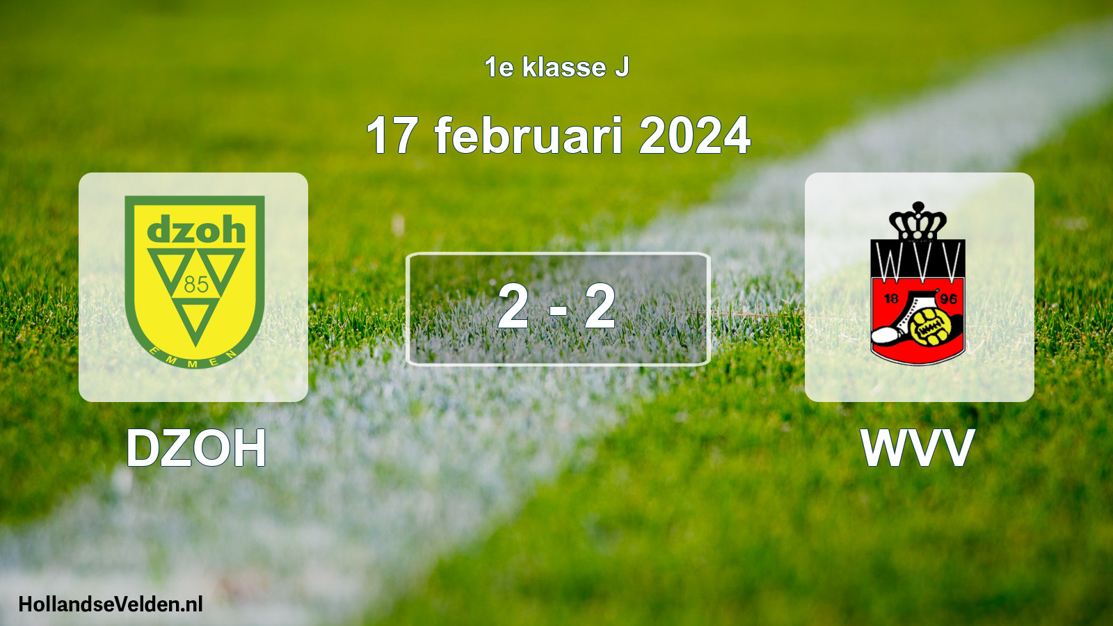 Total number of matches played: DZOH - WVV 2 - 2 (17 February 2024)