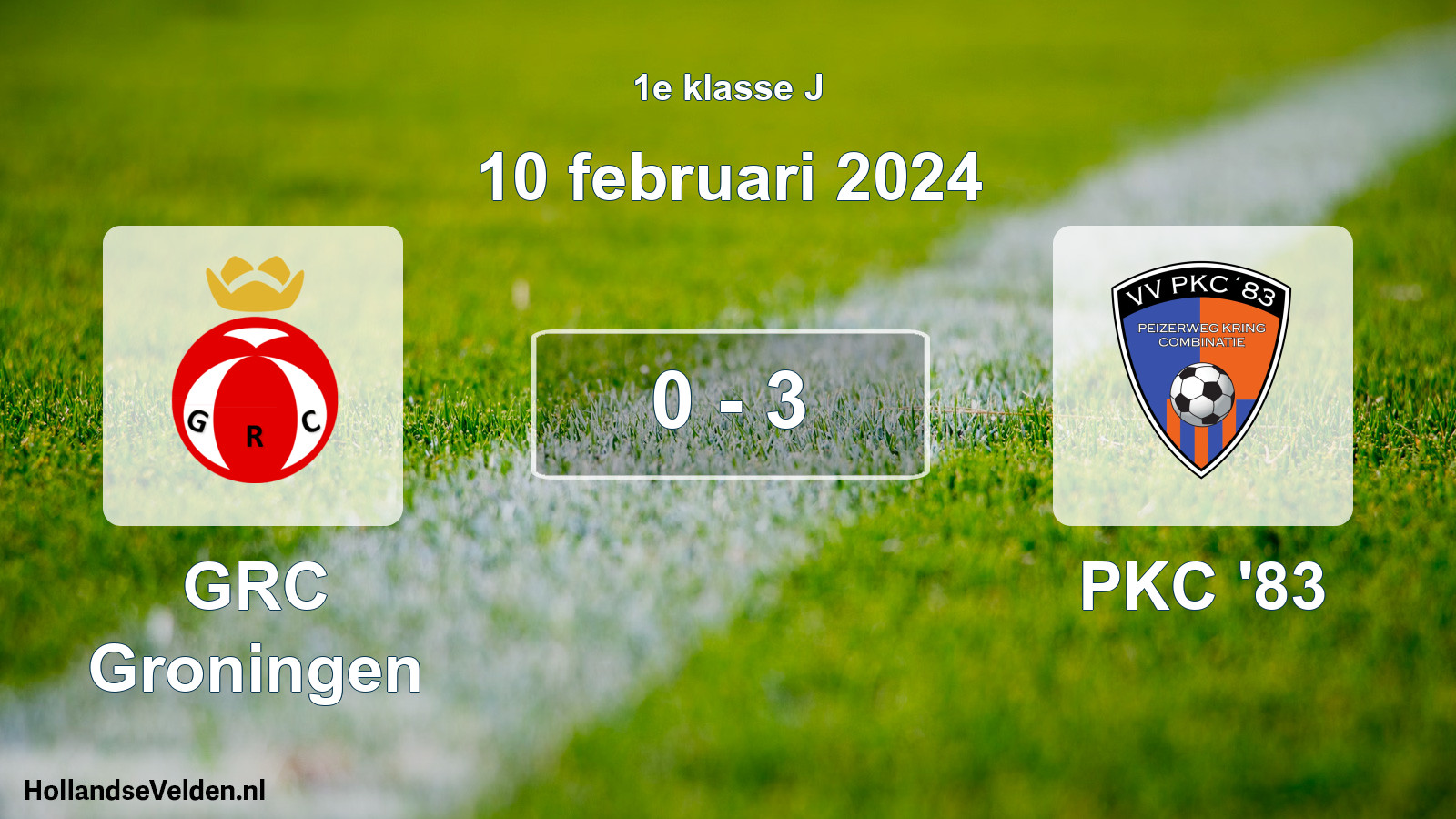 Total number of matches played: GRC Groningen - PKC '83 0 - 3 (10 February 2024)