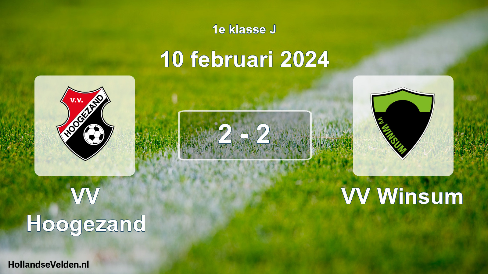 Total number of matches played: VV Hoogezand - VV Winsum 2 - 2 (10 February 2024)
