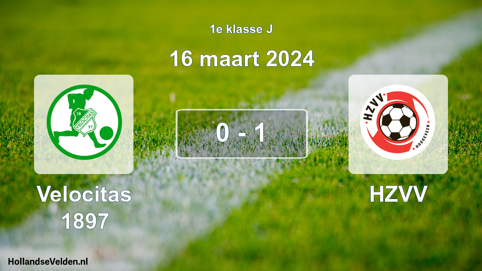Total number of matches played: Velocitas 1897 - HZVV 0 - 1 (16 March 2024)