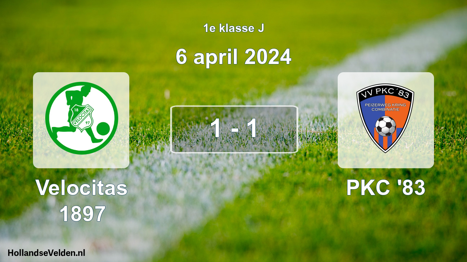 Total number of matches played: Velocitas 1897 - PKC '83 1 - 1 (6 April 2024)