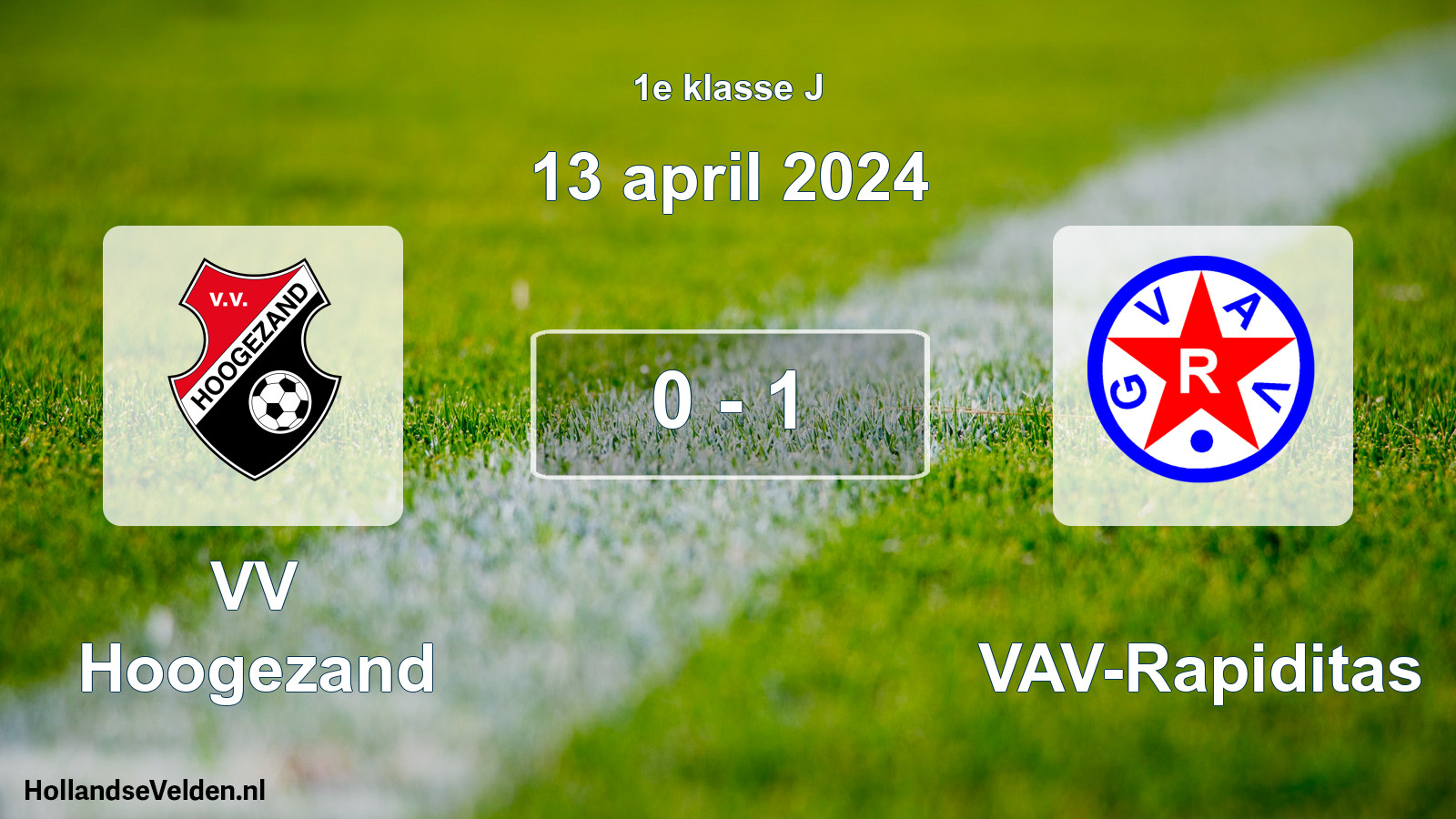 Total number of matches played: VV Hoogezand - GVAV-Rapiditas 0 - 1 (13 April 2024)