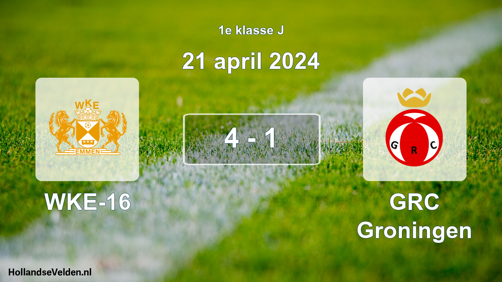 Total number of matches played: WKE-16 - GRC Groningen 4 - 1 (21 April 2024)