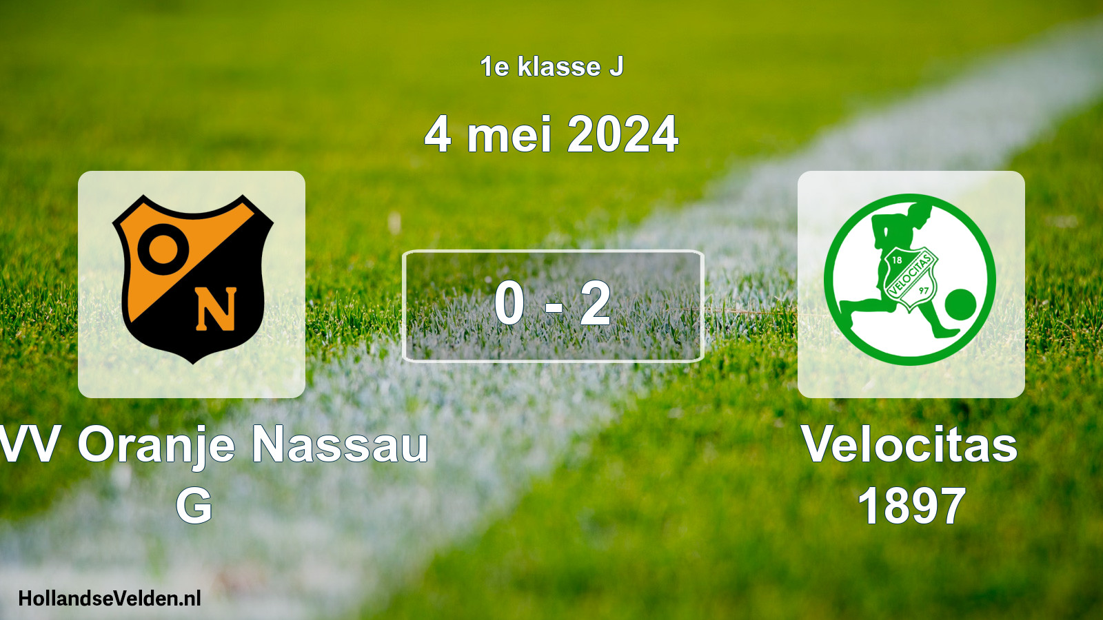 Total number of matches played: CVV Oranje Nassau G - Velocitas 1897 0 - 2 (4 May 2024)