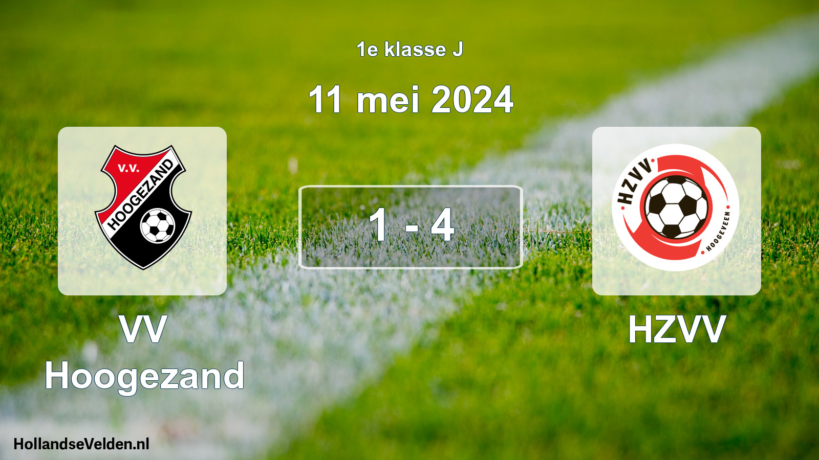 Total number of matches played: VV Hoogezand - HZVV 1 - 4 (11 May 2024)