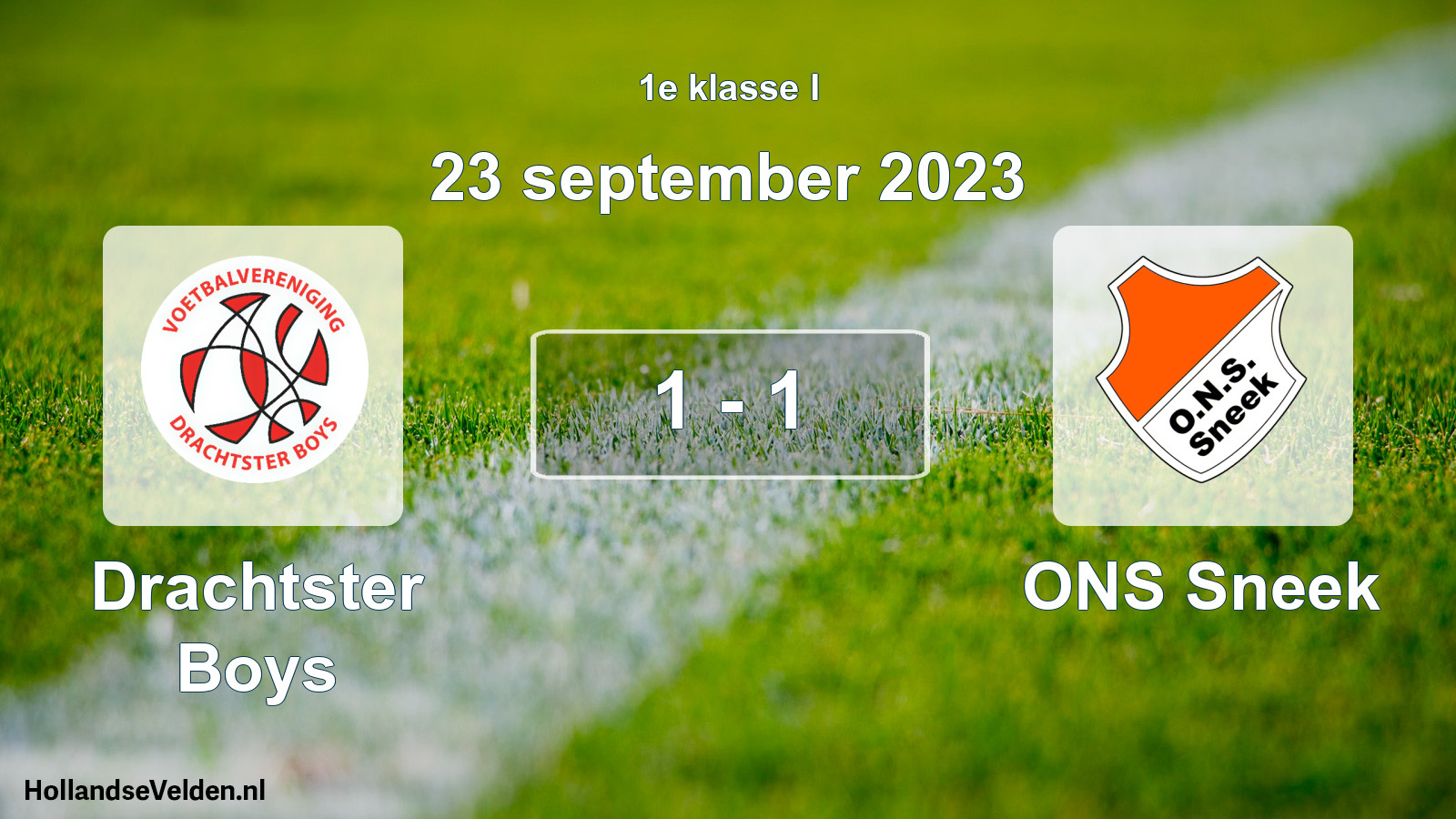 Total number of matches played: Drachtster Boys - ONS Sneek 1 - 1 (23 September 2023)