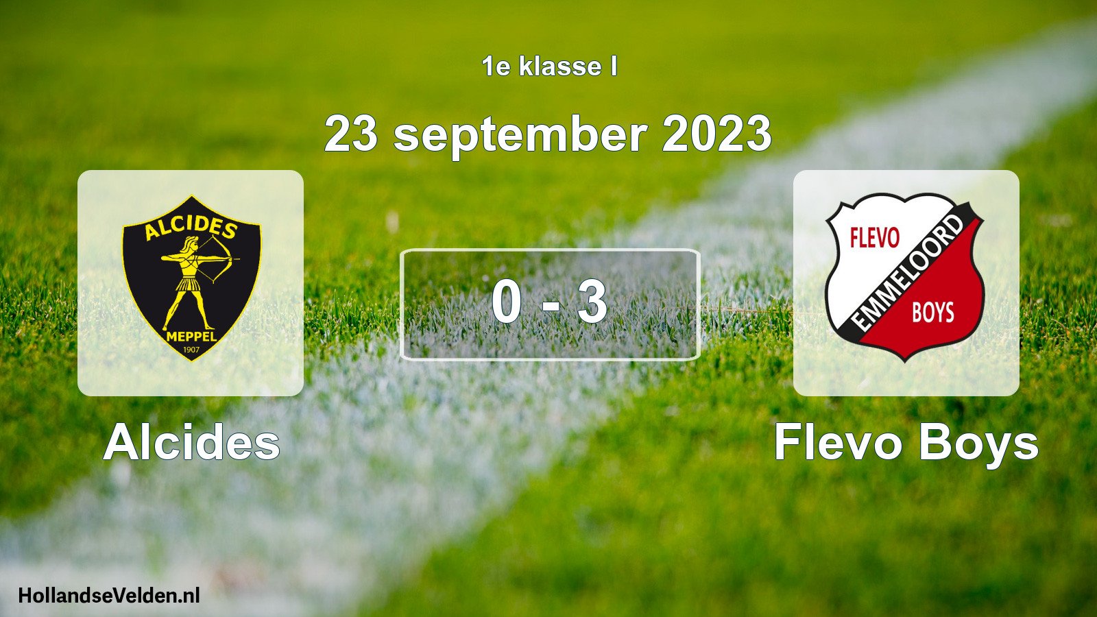 Total number of matches played: Alcides - Flevo Boys 0 - 3 (23 September 2023)