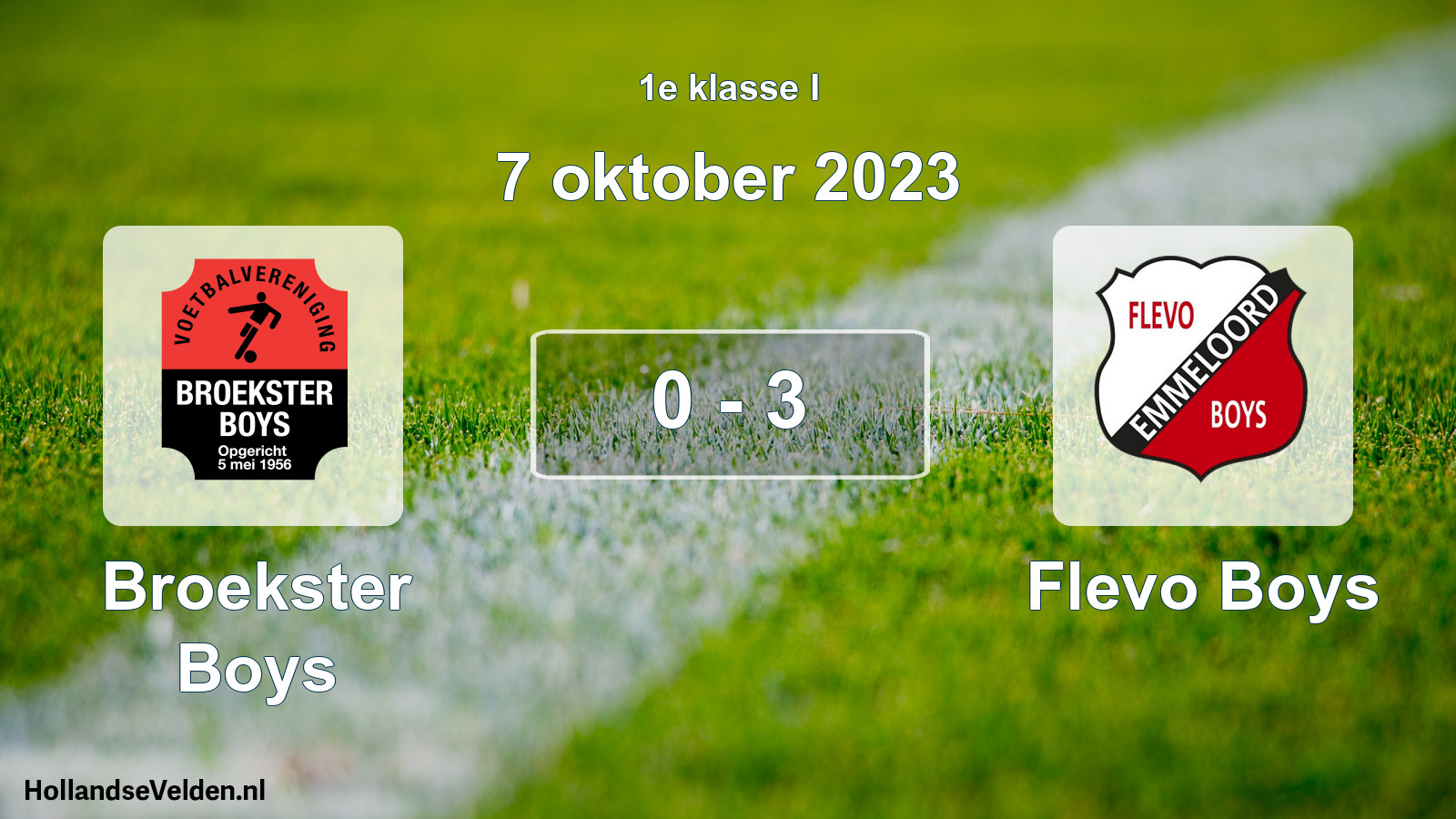 Total number of matches played: Broekster Boys - Flevo Boys 0 - 3 (7 October 2023)