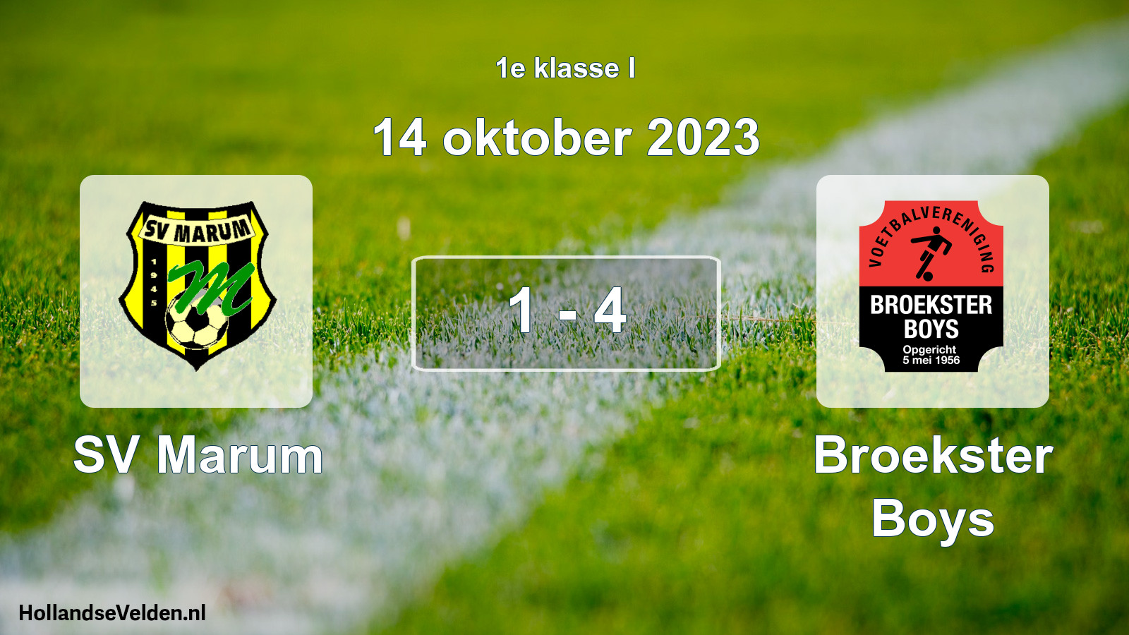 Total number of matches played: SV Marum - Broekster Boys 1 - 4 (14 October 2023)