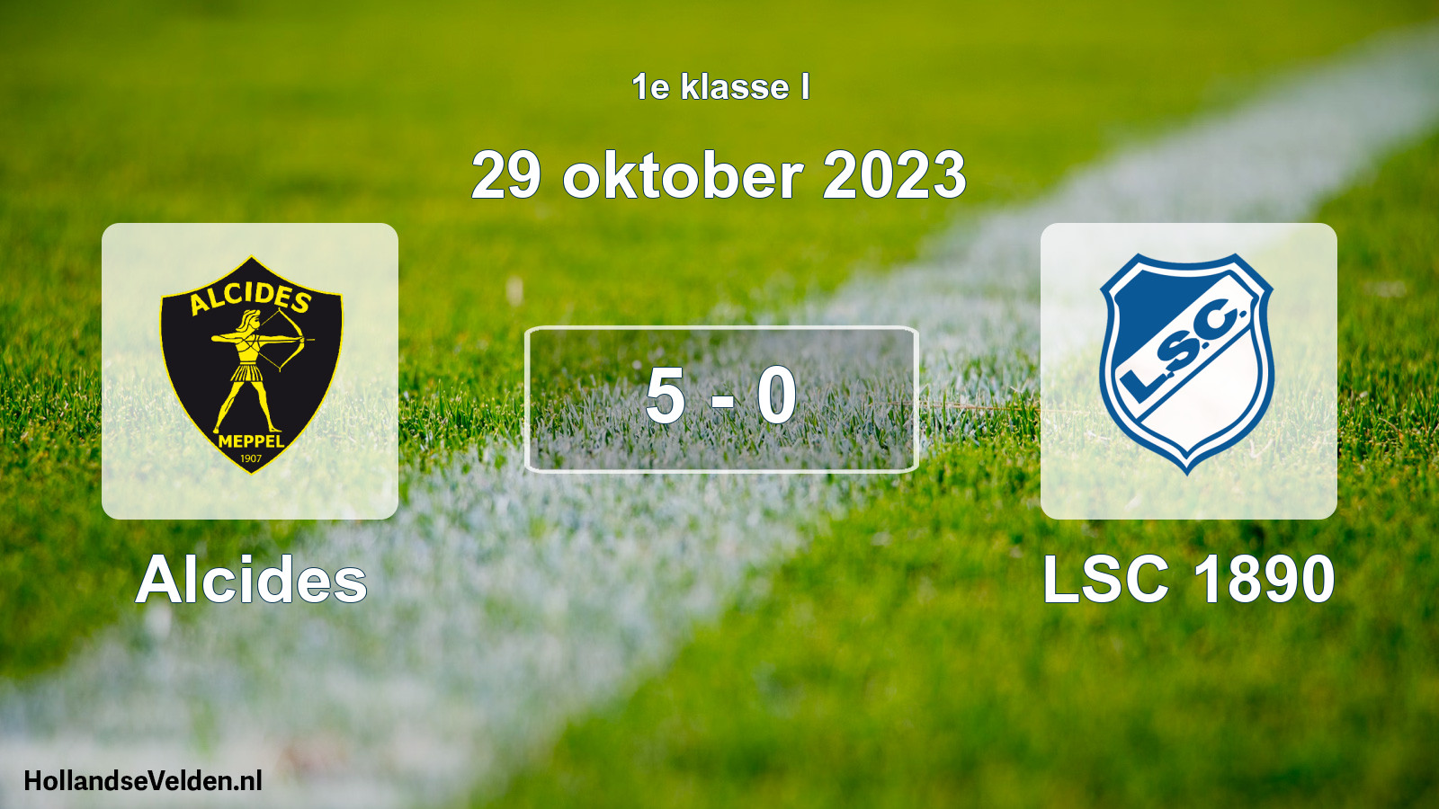 Gespeelde wedstrijd: Alcides - LSC 1890 5 - 0 (29 oktober 2023)