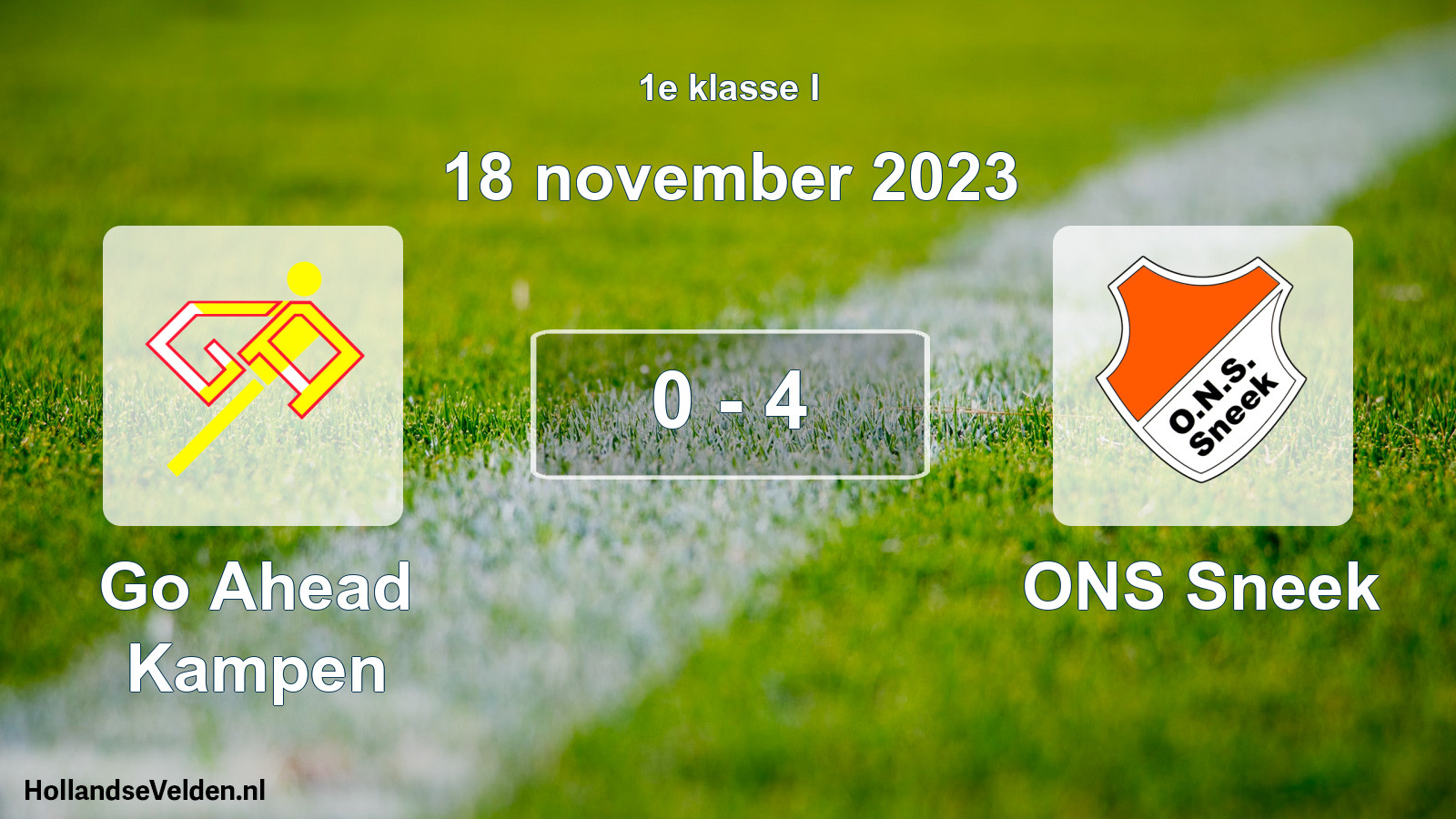 Total number of matches played: Go Ahead Kampen - ONS Sneek 0 - 4 (18 November 2023)