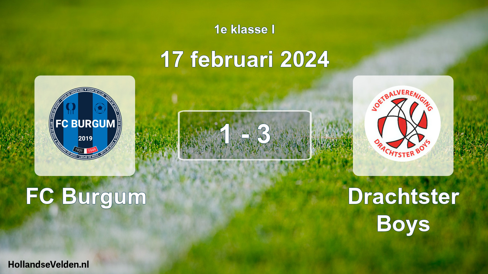 Total number of matches played: FC Burgum - Drachtster Boys 1 - 3 (17 February 2024)