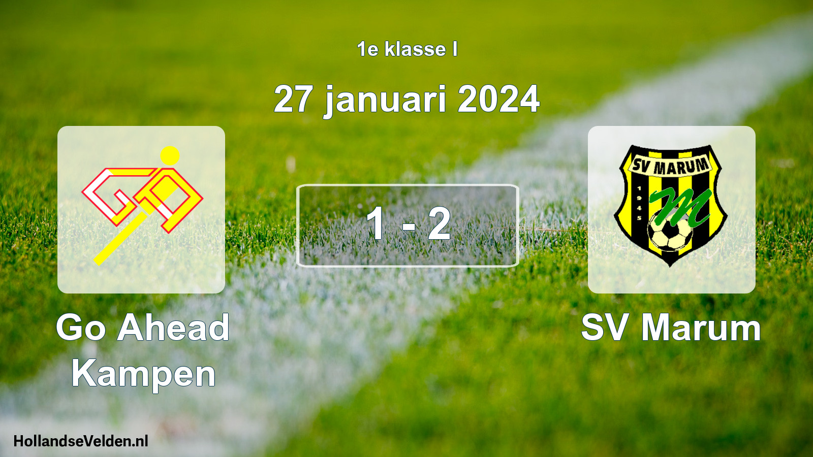 Total number of matches played: Go Ahead Kampen - SV Marum 1 - 2 (27 January 2024)