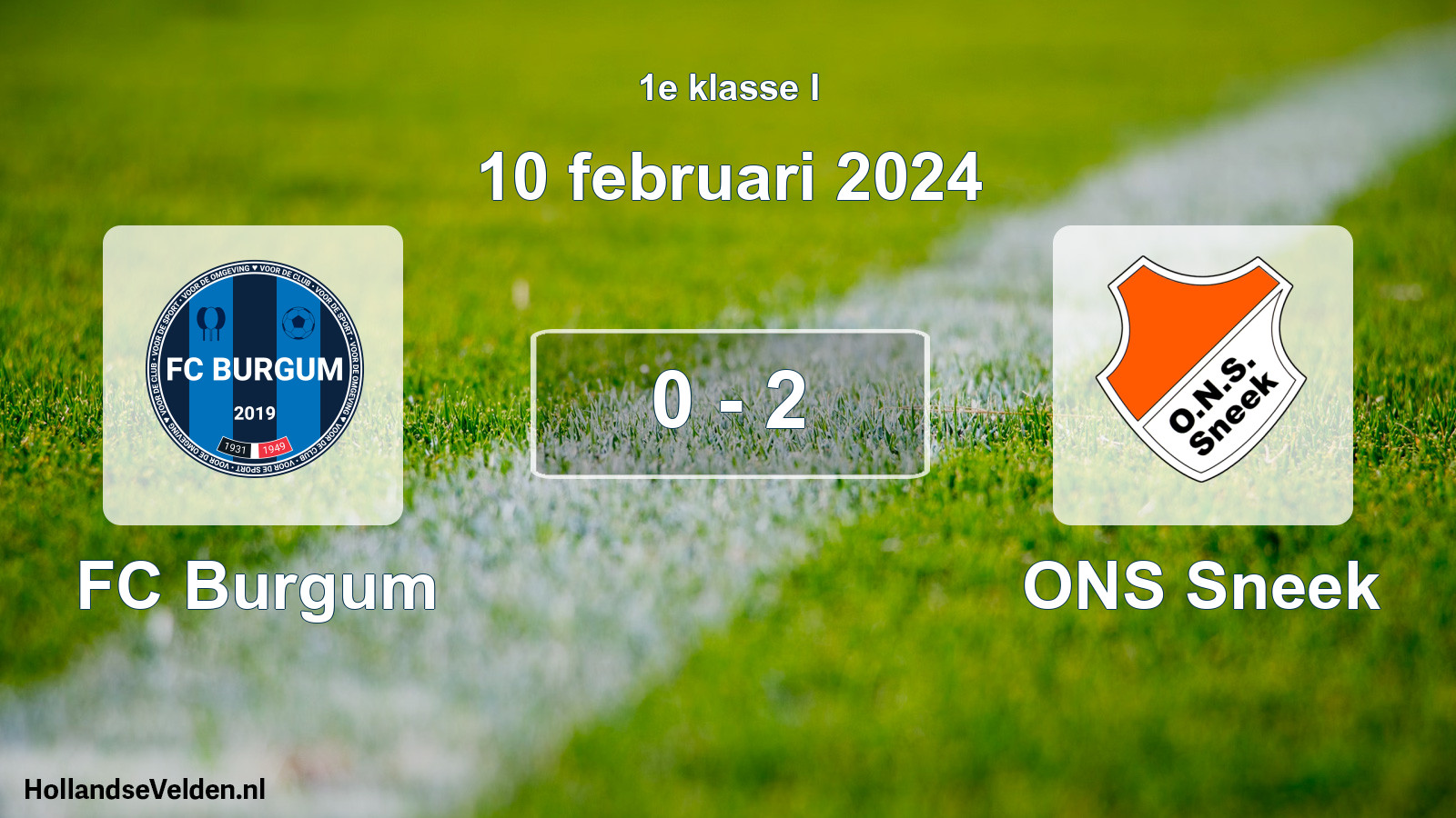 Total number of matches played: FC Burgum - ONS Sneek 0 - 2 (10 February 2024)