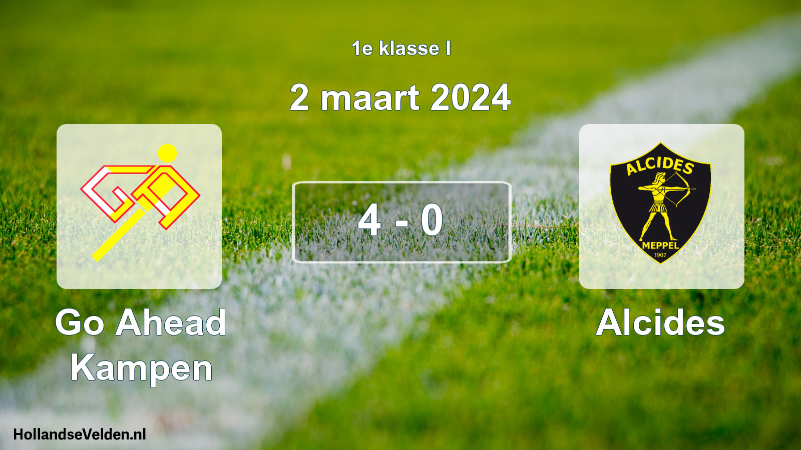 Total number of matches played: Go Ahead Kampen - Alcides 4 - 0 (2 March 2024)