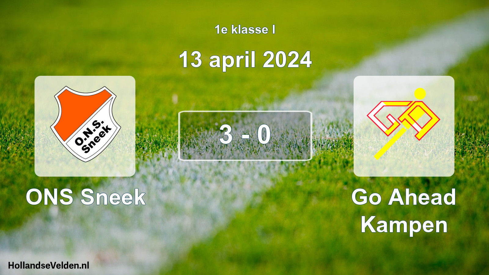 Total number of matches played: ONS Sneek - Go Ahead Kampen 3 - 0 (13 April 2024)