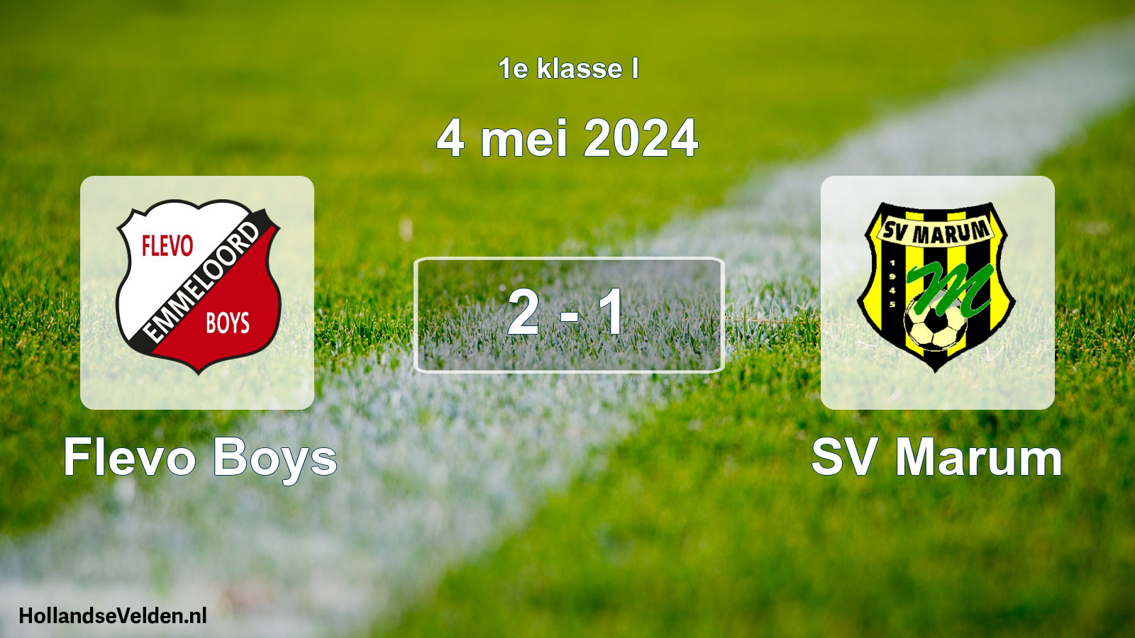Total number of matches played: Flevo Boys - SV Marum 2 - 1 (4 May 2024)
