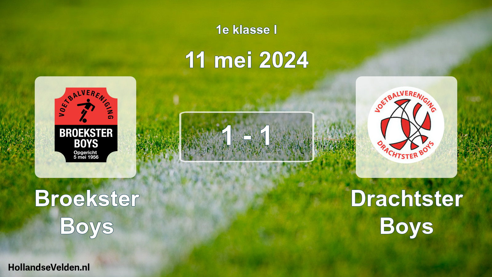 Total number of matches played: Broekster Boys - Drachtster Boys 1 - 1 (11 May 2024)