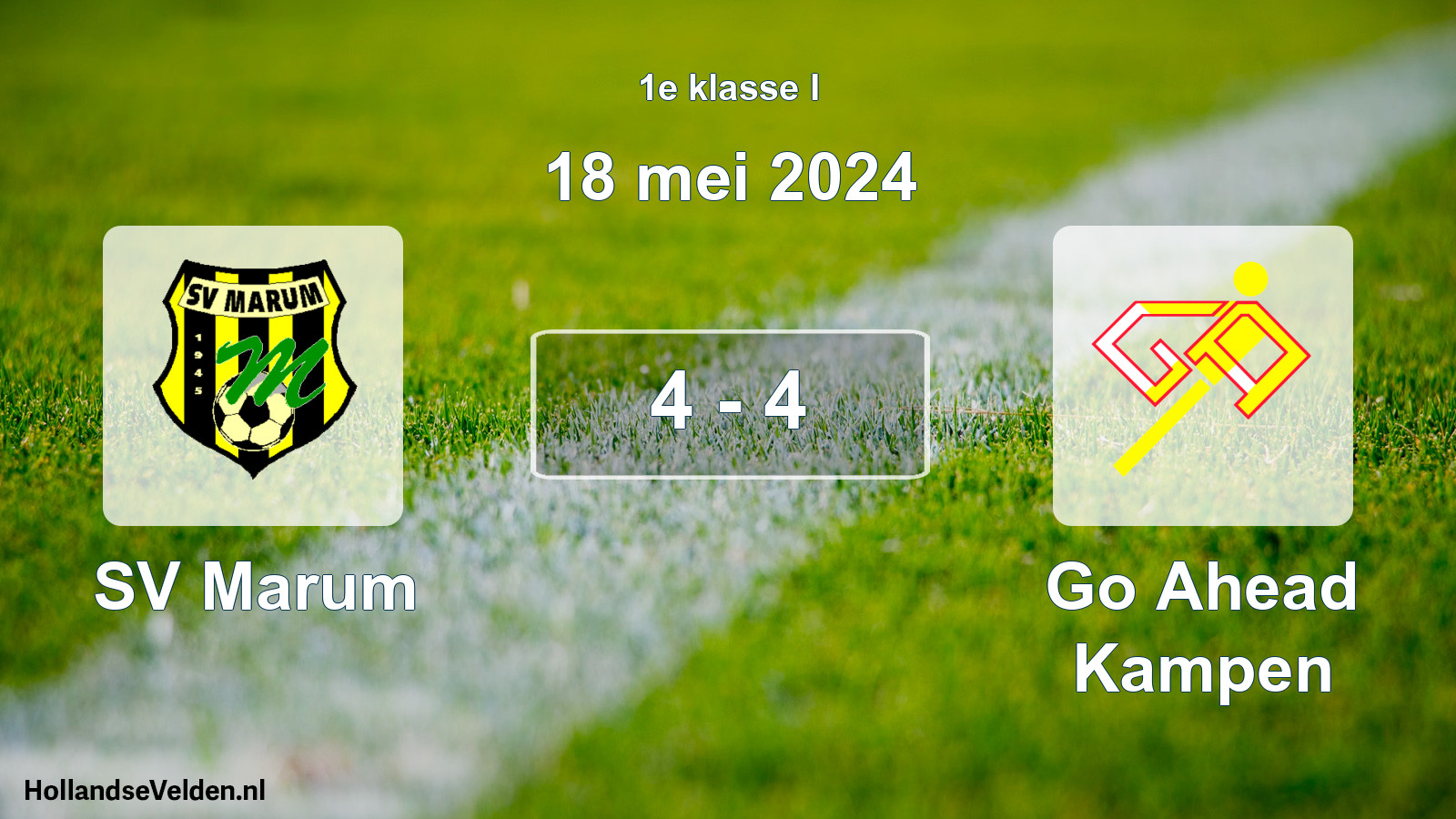 Total number of matches played: SV Marum - Go Ahead Kampen 4 - 4 (18 May 2024)
