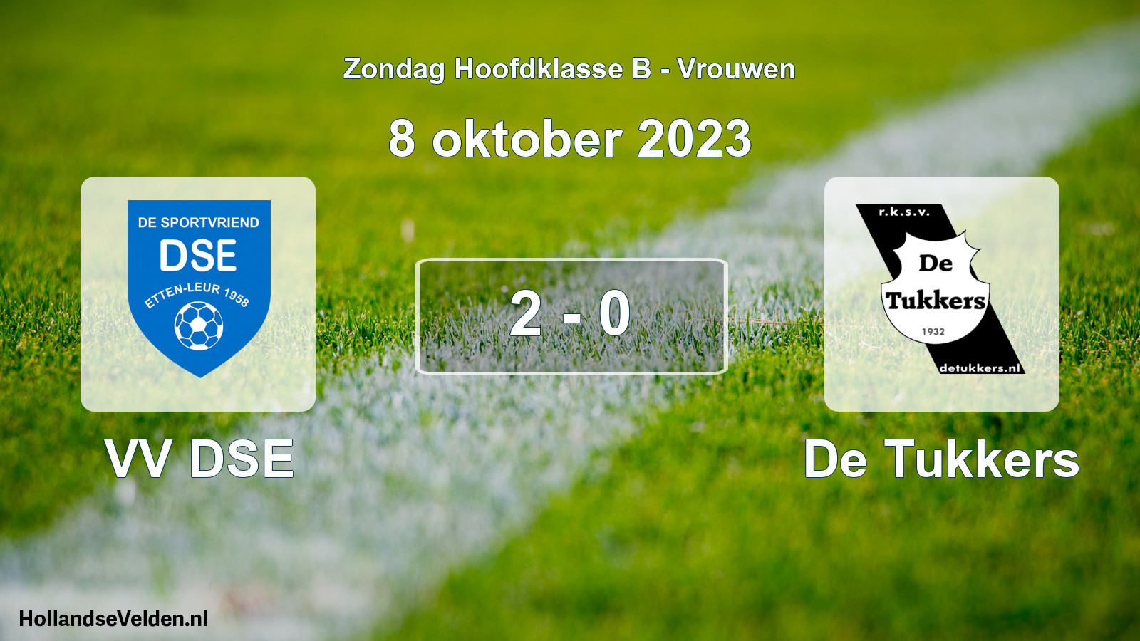 Total number of matches played: VV DSE - De Tukkers 2 - 0 (8 October 2023)