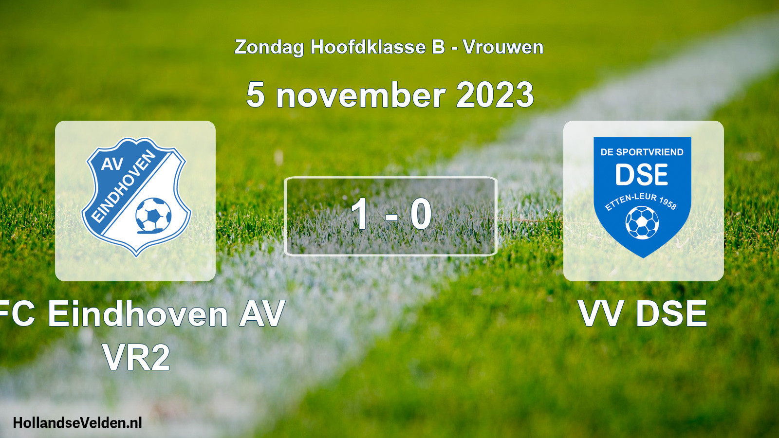 Total number of matches played: FC Eindhoven AV VR2 - VV DSE 1 - 0 (5 November 2023)