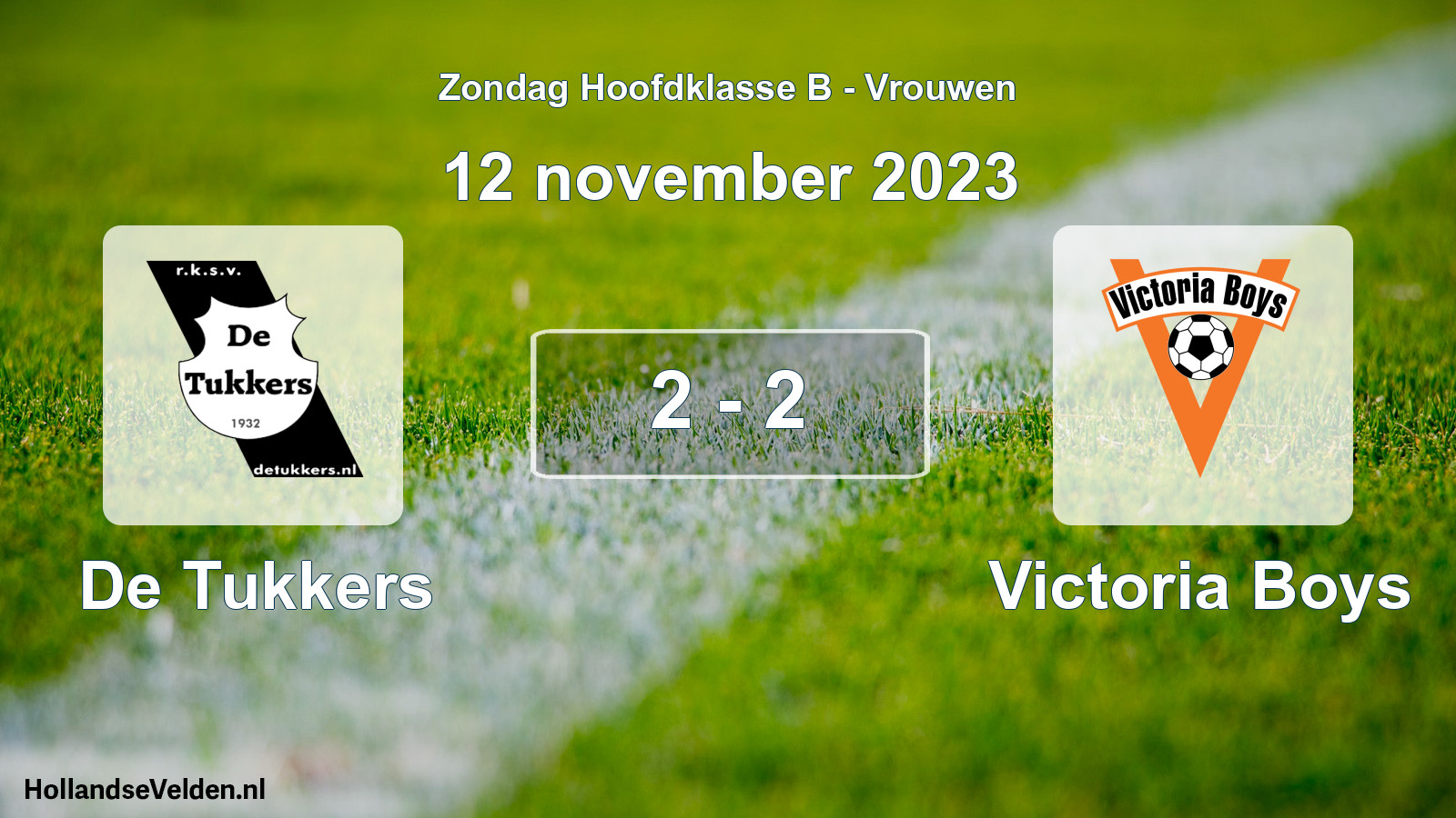Gespeelde wedstrijd: De Tukkers - Victoria Boys 2 - 2 (12 november 2023)