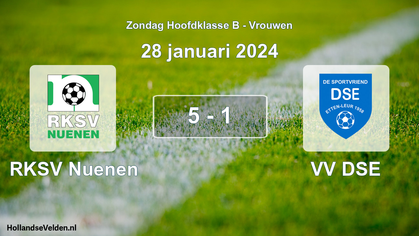 Total number of matches played: RKSV Nuenen - VV DSE 5 - 1 (28 January 2024)