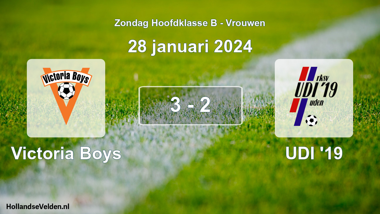 Gespeelde wedstrijd: Victoria Boys - UDI '19 3 - 2 (28 januari 2024)