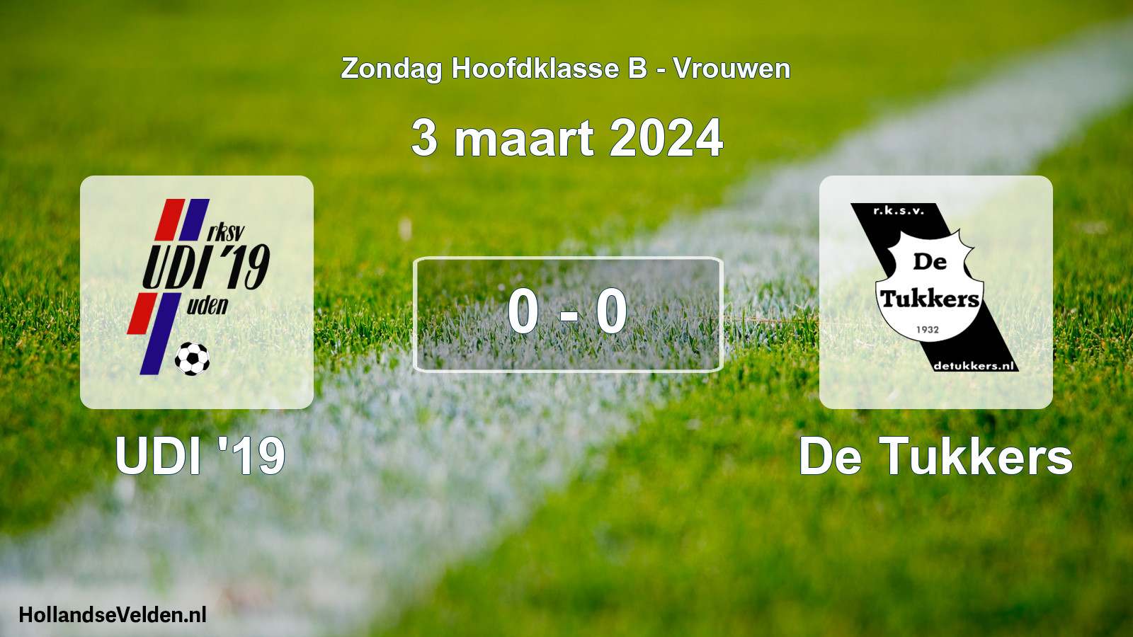 Total number of matches played: UDI '19 - De Tukkers 0 - 0 (3 March 2024)