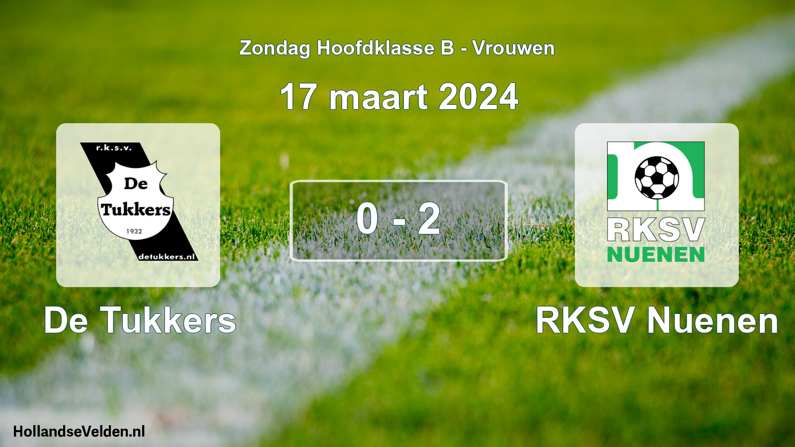 Total number of matches played: De Tukkers - RKSV Nuenen 0 - 2 (17 March 2024)