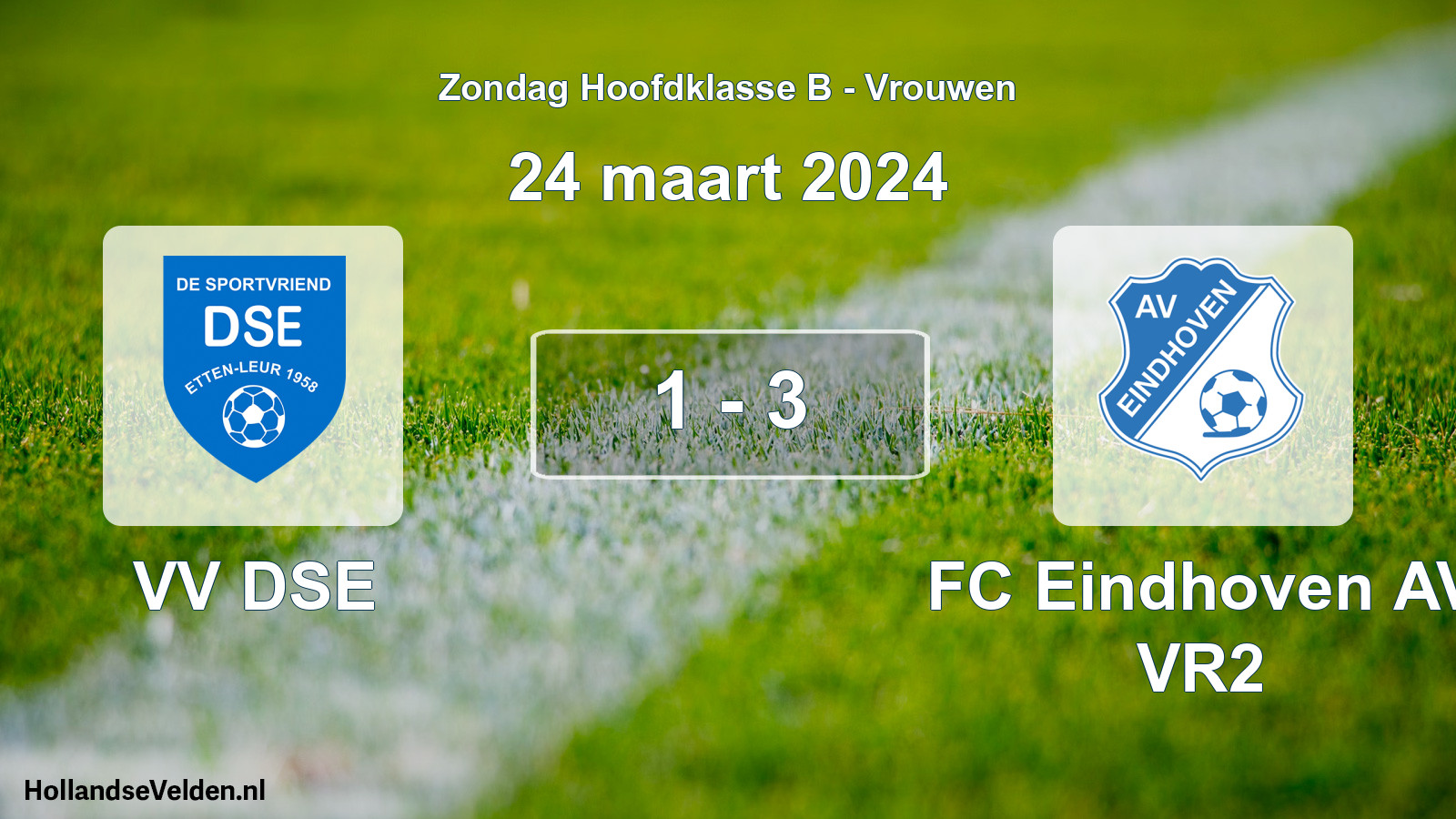 Total number of matches played: VV DSE - FC Eindhoven AV VR2 1 - 3 (24 March 2024)