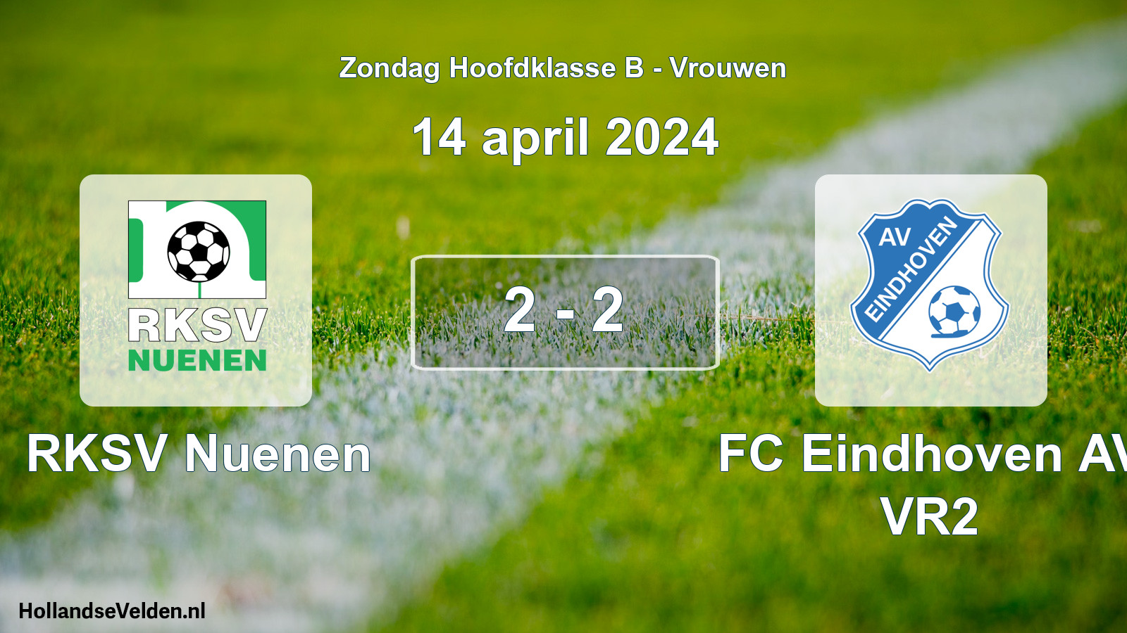 Total number of matches played: RKSV Nuenen - FC Eindhoven AV VR2 2 - 2 (14 April 2024)