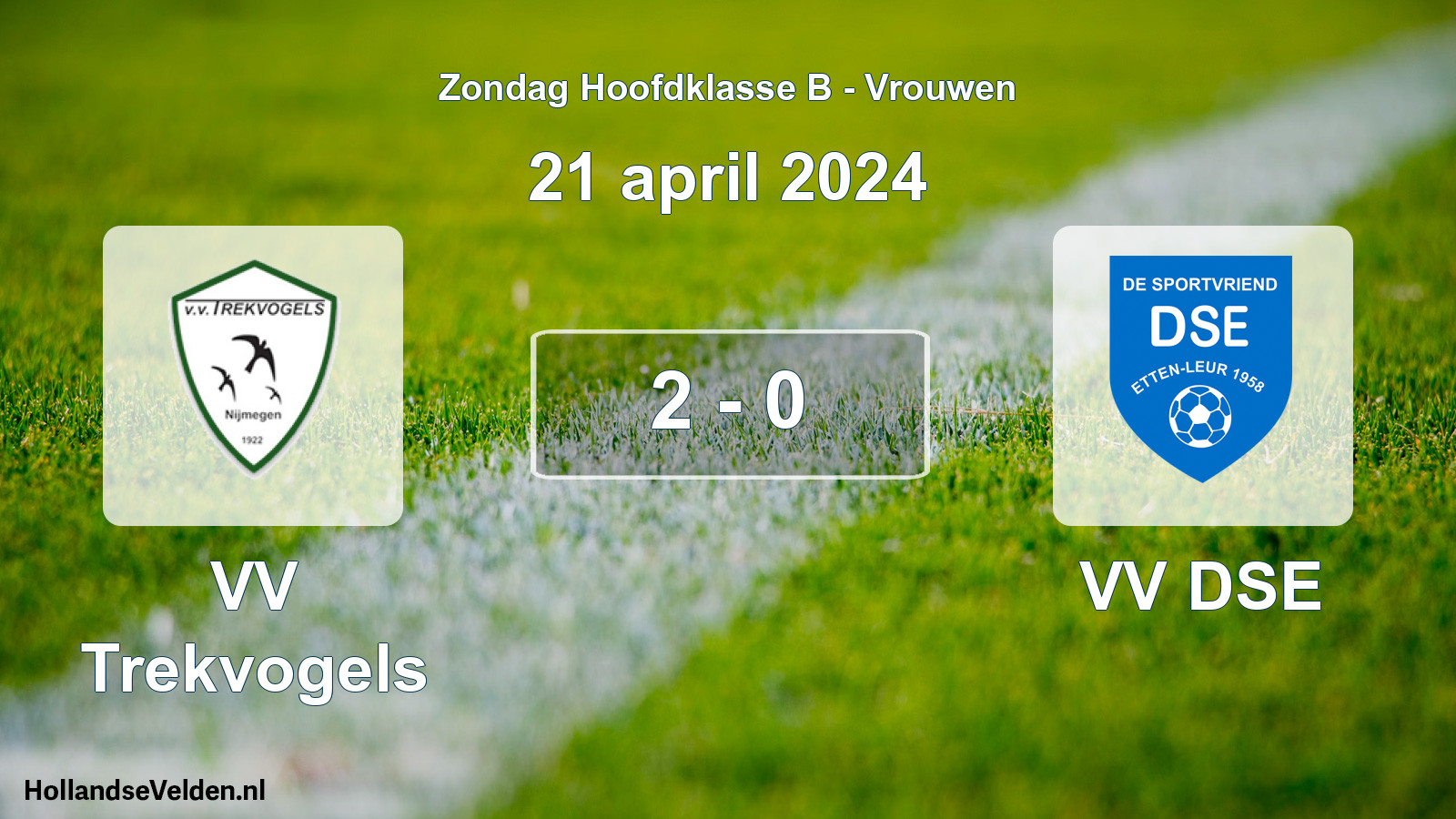 Total number of matches played: VV Trekvogels - VV DSE 2 - 0 (21 April 2024)