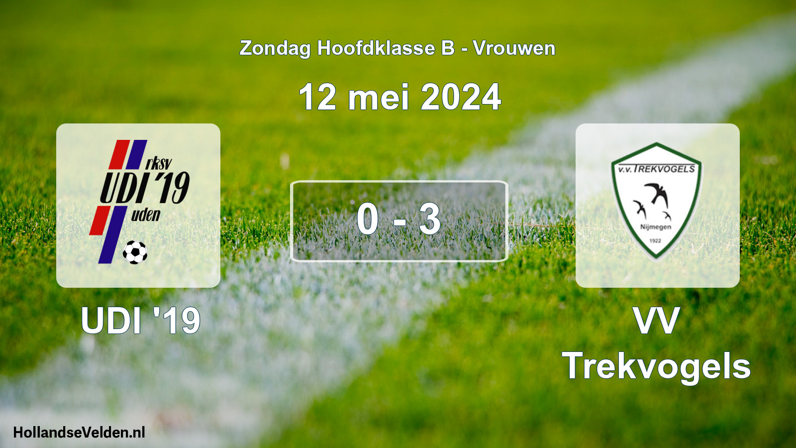 Gespeelde wedstrijd: UDI '19 - VV Trekvogels 0 - 3 (12 mei 2024)