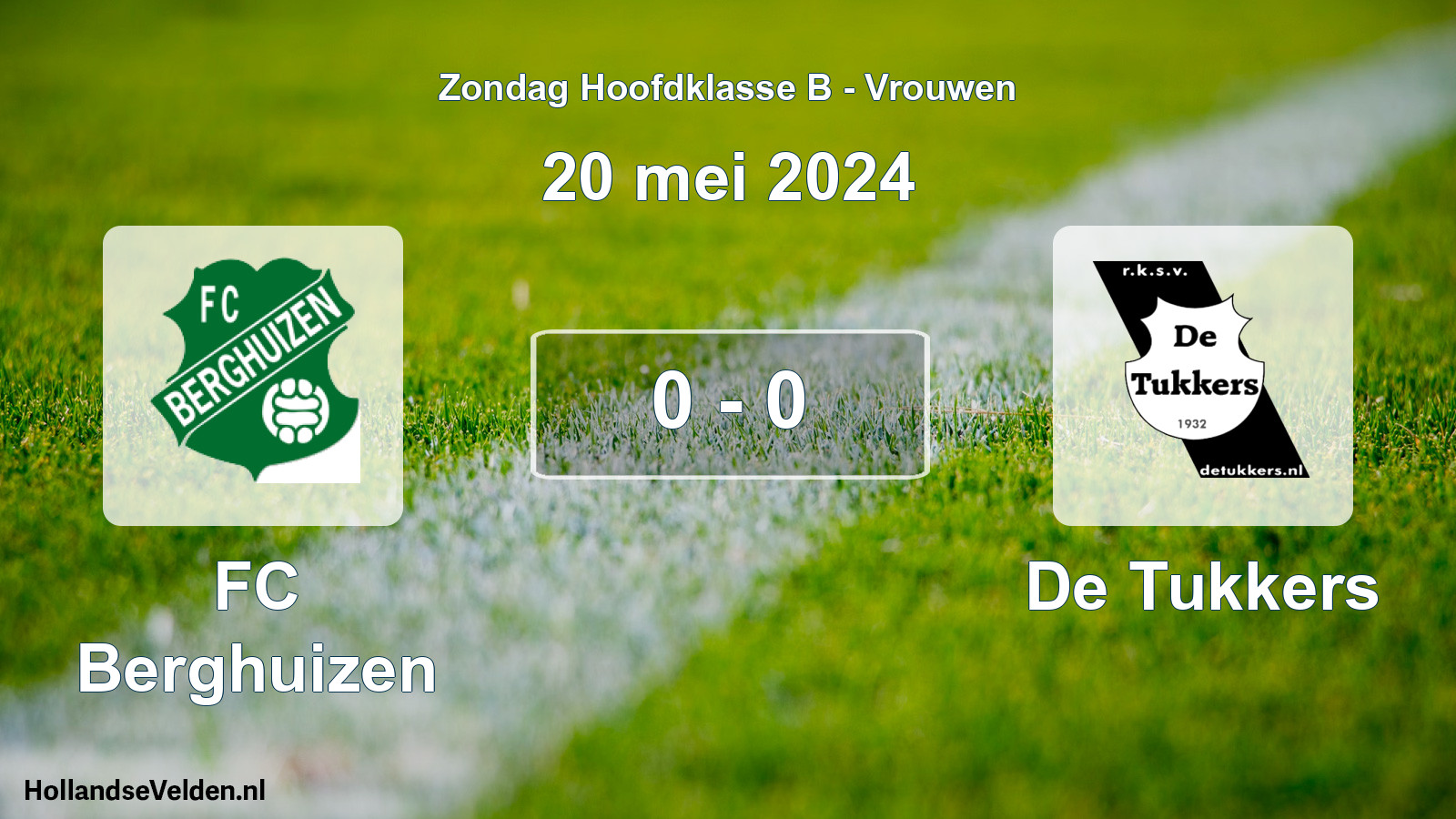 Gespeelde wedstrijd: FC Berghuizen - De Tukkers 0 - 0 (20 mei 2024)