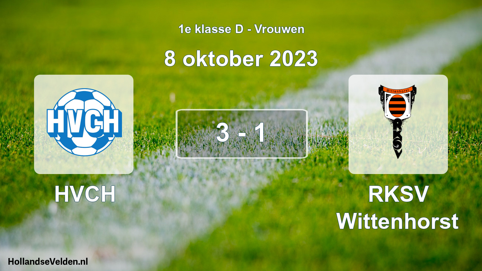 Total number of matches played: HVCH - RKSV Wittenhorst 3 - 1 (8 October 2023)