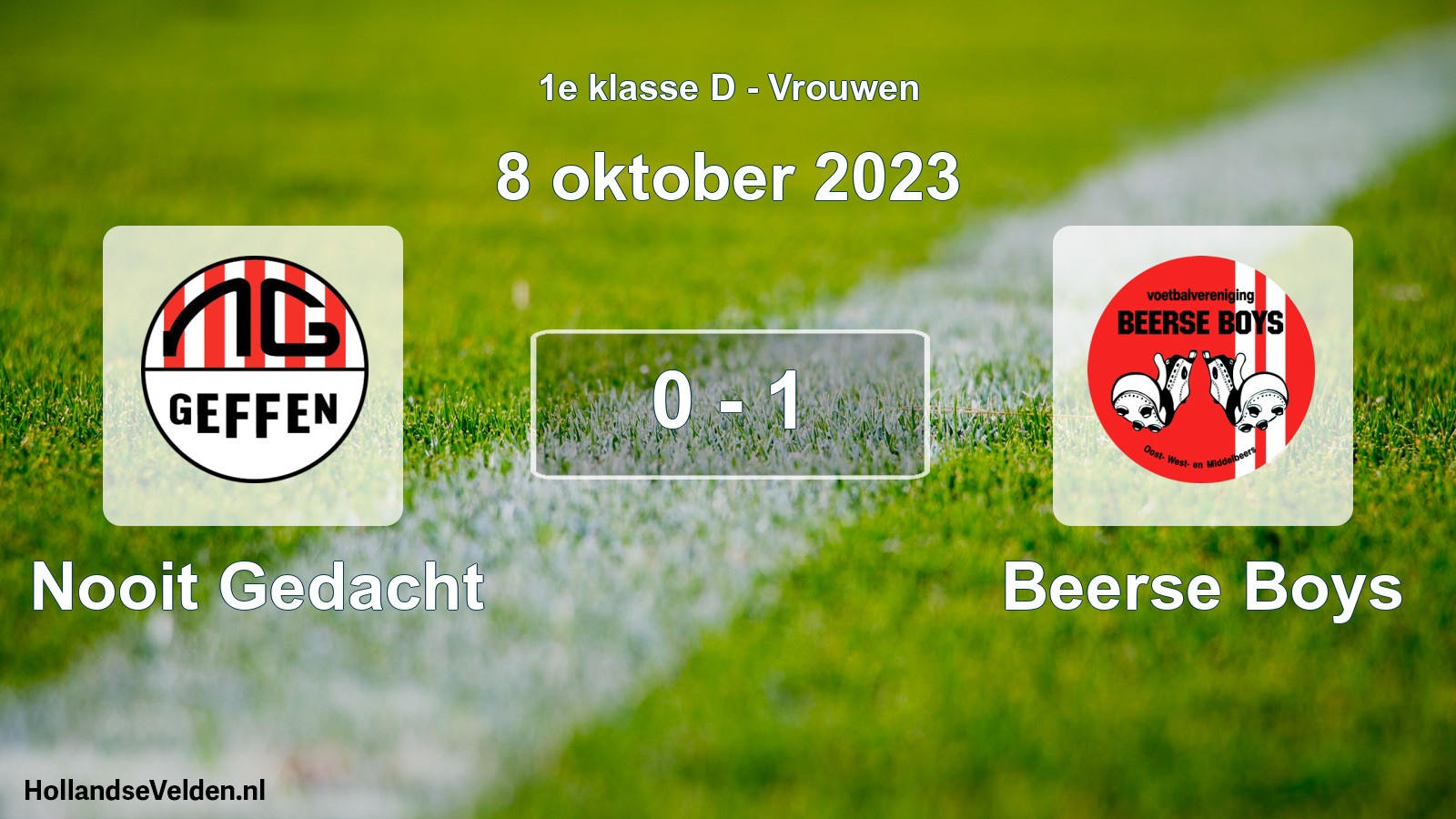 Total number of matches played: Nooit Gedacht - Beerse Boys 0 - 1 (8 October 2023)