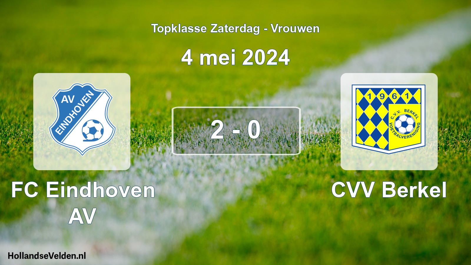 Total number of matches played: FC Eindhoven AV - CVV Berkel 2 - 0 (4 May 2024)