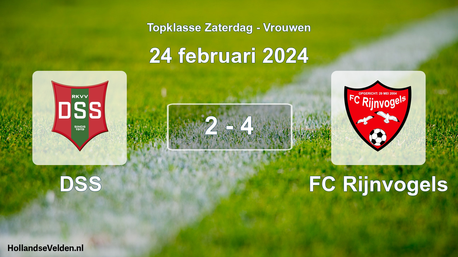 Total number of matches played: DSS - FC Rijnvogels 2 - 4 (24 February 2024)
