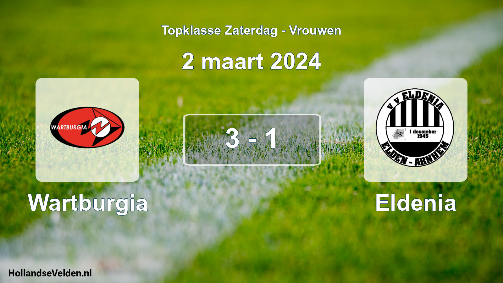 Total number of matches played: Wartburgia - Eldenia 3 - 1 (2 March 2024)