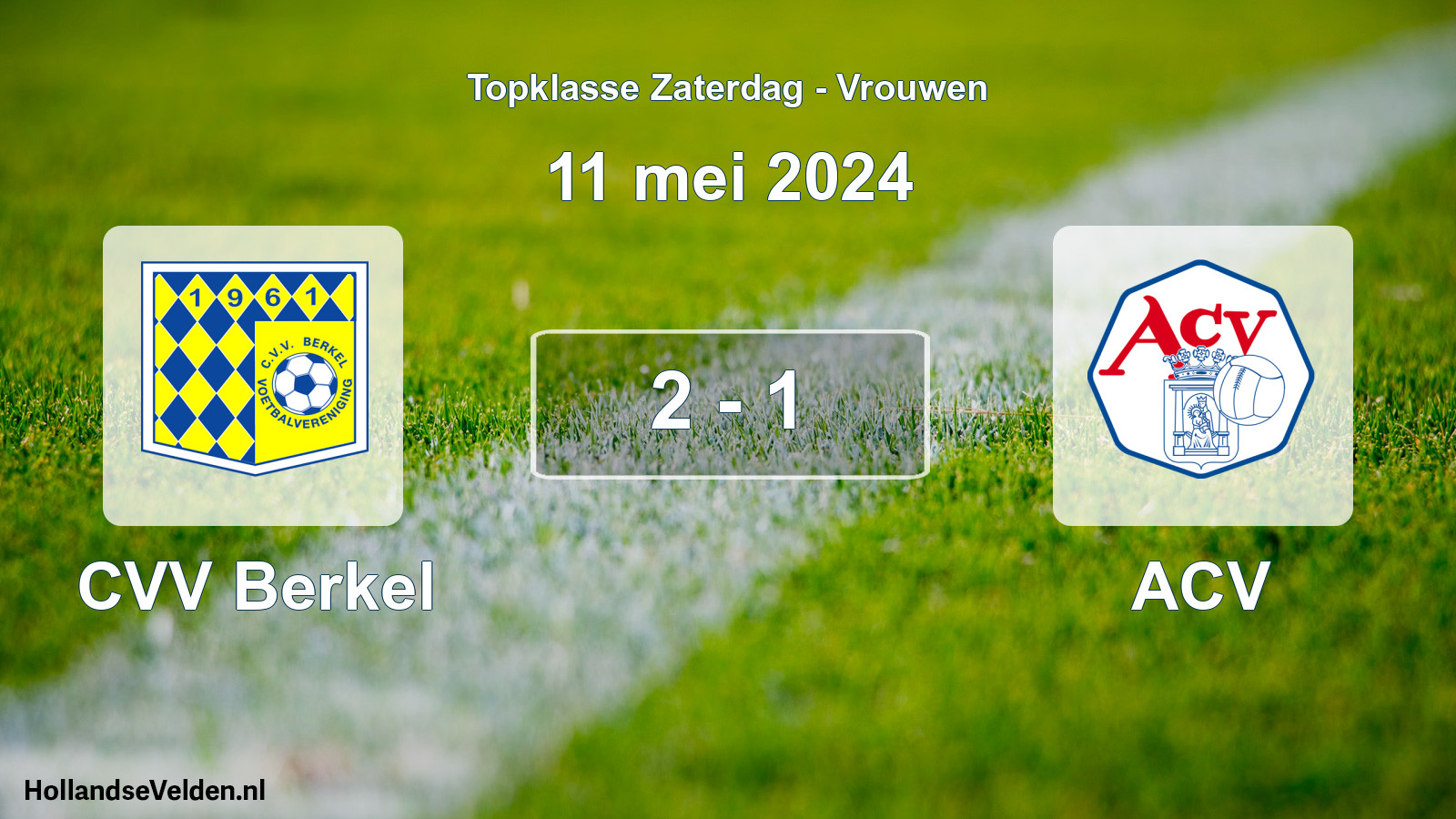 Total number of matches played: CVV Berkel - ACV 2 - 1 (11 May 2024)