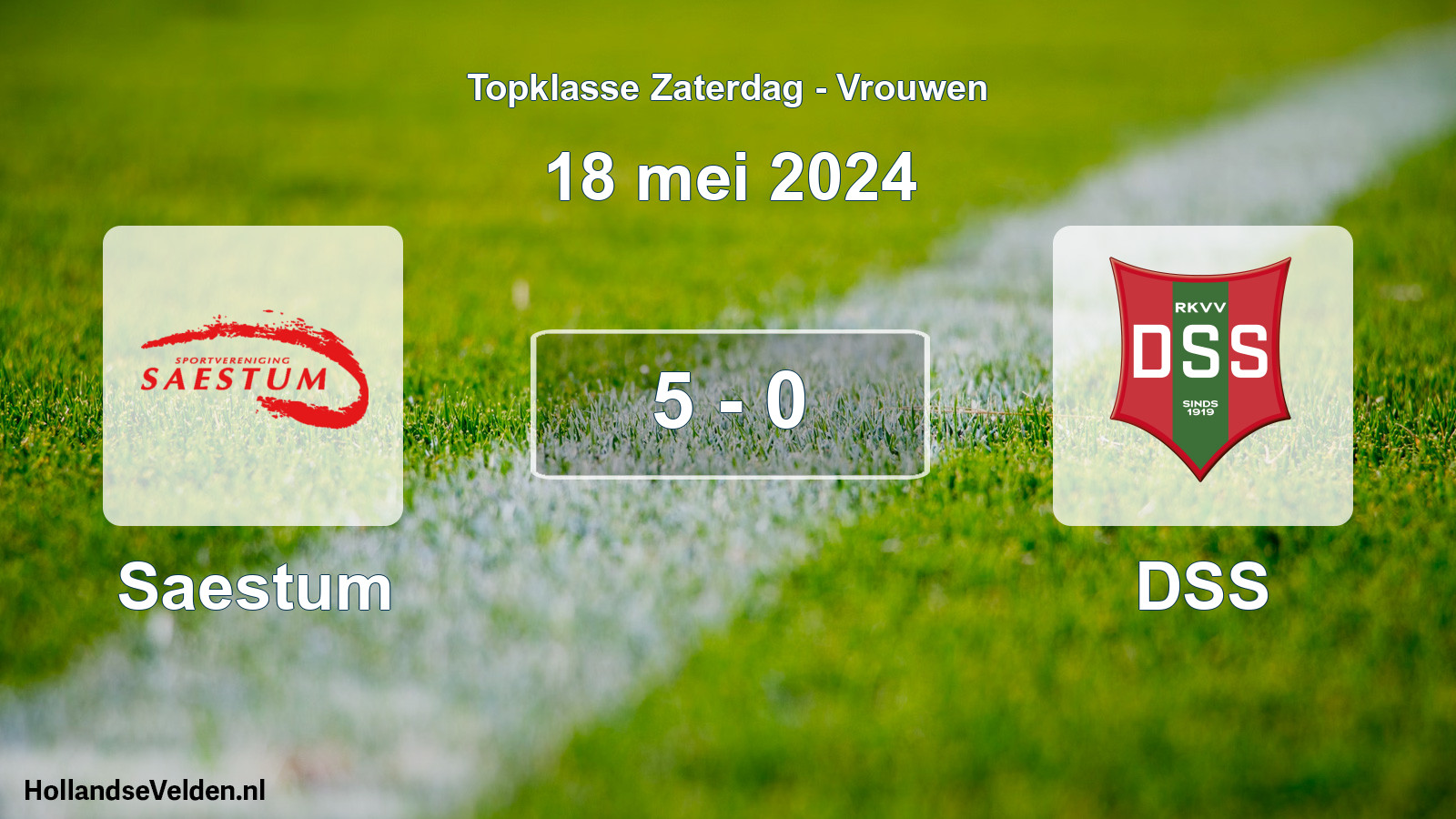 Total number of matches played: Saestum - DSS 5 - 0 (18 May 2024)