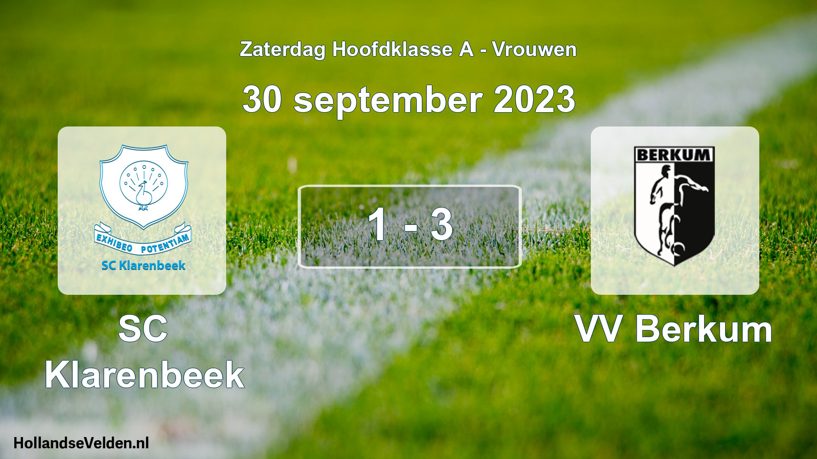 Total number of matches played: SC Klarenbeek - VV Berkum 1 - 3 (30 September 2023)
