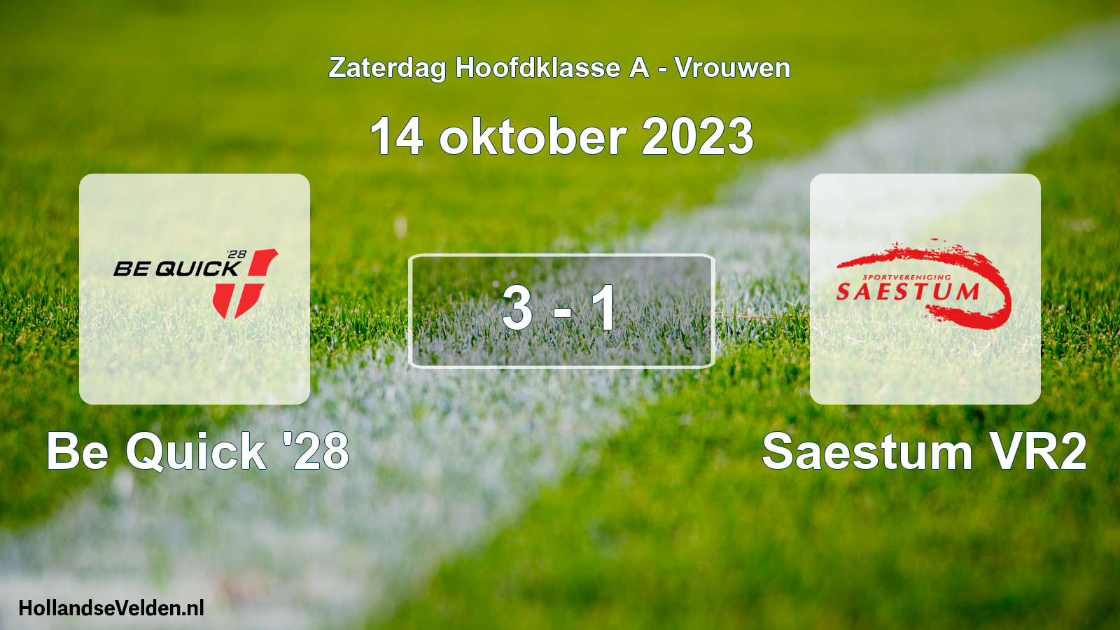 Total number of matches played: Be Quick '28 - Saestum VR2 3 - 1 (14 October 2023)