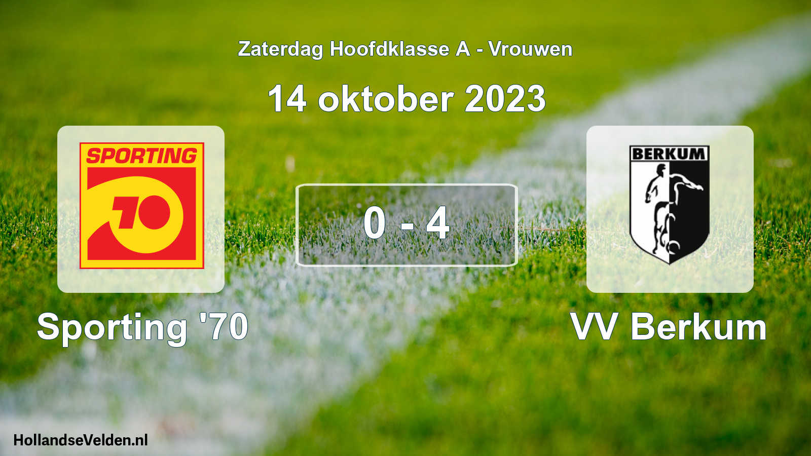 Total number of matches played: Sporting '70 - VV Berkum 0 - 4 (14 October 2023)